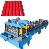 Double Layer Color Steel Trapezoidal Roof panel Roll Forming Machine/mosaic tile making machine